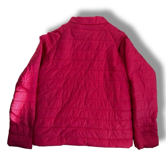 FRACOMINA Mini Vibrant Pink Quilted Jacket with Chain Detail size M - Picture 3 of 5